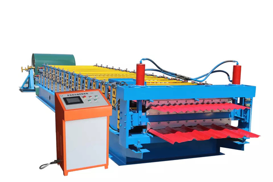 Ibr de haute qualité de double couche de vente chaude et petit pain ondulé de feuille de toit de profil formant la machine