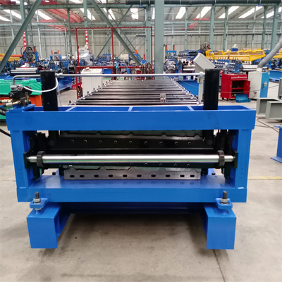 Petit pain trapézoïdal de double couche de panneau de toit en métal à grande vitesse formant la machine