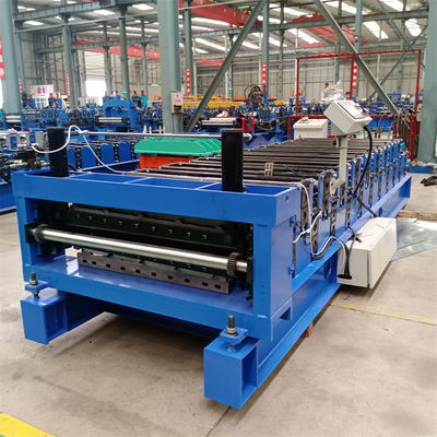 Petit pain trapézoïdal de double couche de panneau de toit en métal à grande vitesse formant la machine
