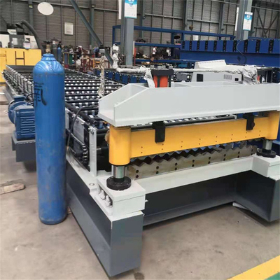 Tuile de toit en acier de feuille de toiture de profil ondulé faisant le petit pain formant le prix de machine