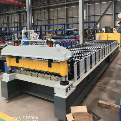 Tuile de toit en acier de feuille de toiture de profil ondulé faisant le petit pain formant le prix de machine