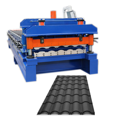 0.3-0.8 millimètre colore le panneau vitré par métal en acier enduit de tuile de toit faisant le petit pain formant la machine