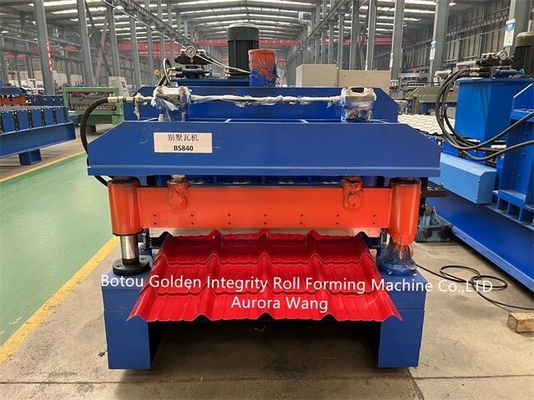 Le feuillard couvrant ondulé vitré de la machine 5.5KW laminent à froid former la machine