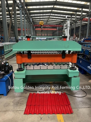 Petit pain ondulé de feuille de toit en métal formant la ligne froide de galvanisation de machine
