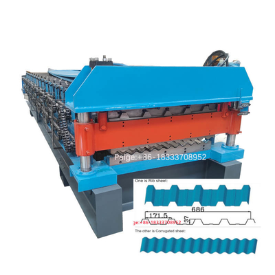 petit pain de panneau de toit de 686 762 doubles couches formant le contrôle de PLC de la machine 380V