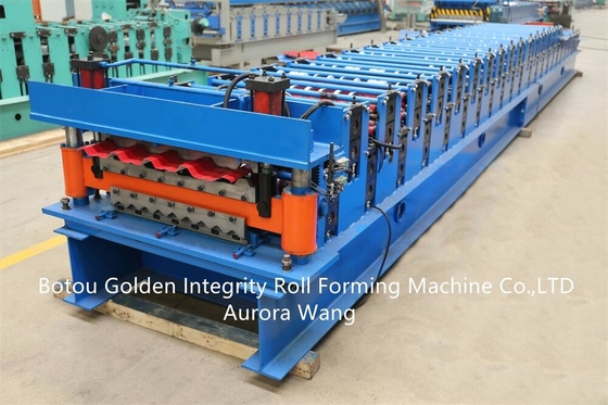 L'utilisation de toit a ridé la tuile de toit en acier de feuille de toiture de profil faisant à prix le petit pain en acier de double couche formant la machine