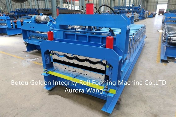Le panneau de toit faisant la feuille de mur de toit de machine faisant à machine l'acier de lustre de double couche couvrent de tuiles la feuille couvrante faisant la machine