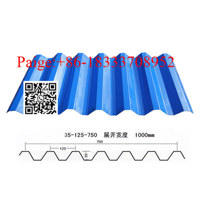 750 type petit pain trapézoïdal en acier en aluminium de panneau de mur de revêtement formant la machine