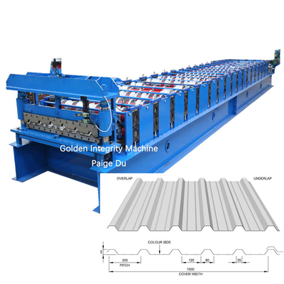 1.5mm 18 petit pain trapézoïdal de formation de feuille de toiture des étapes IBR formant la machine
