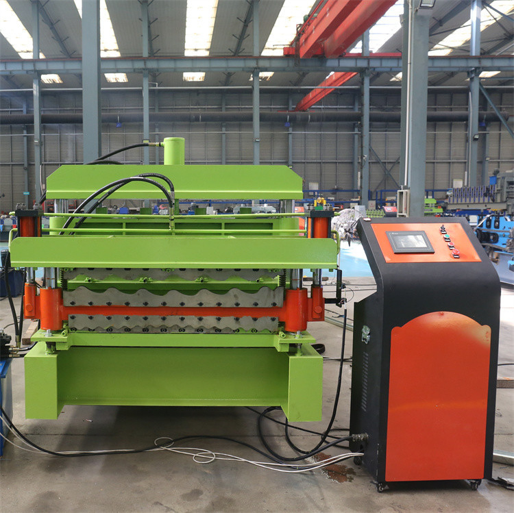 Petit pain galvanisé en acier de double couche de toit de couleur formant la machine pour le matériau de construction en métal