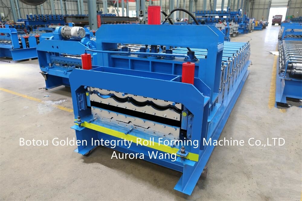 Le panneau de toit faisant la feuille de mur de toit de machine faisant à machine l'acier de lustre de double couche couvrent de tuiles la feuille couvrante faisant la machine